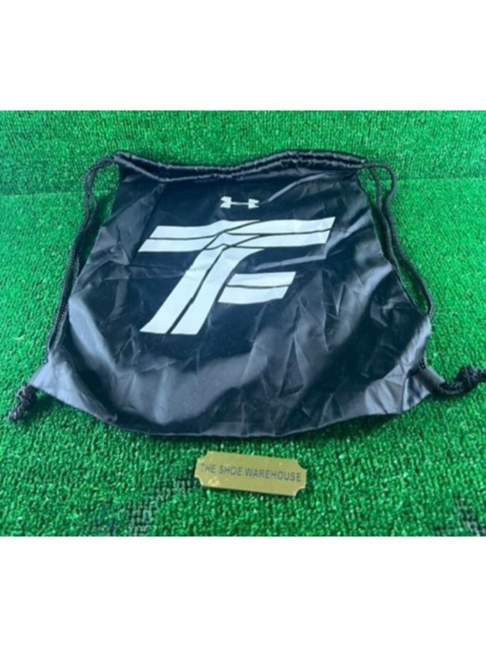 Under Armour Shoe Bag Backpack Drawstring Style Gym Black 12"x16" BRAND NEW
